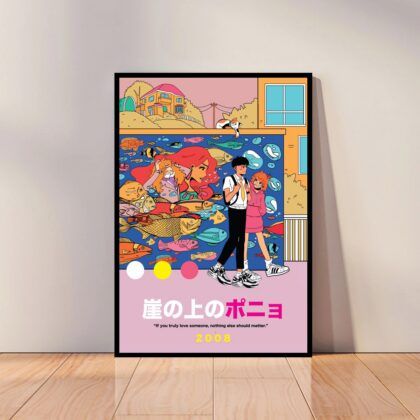 Ponyo Japan Anime Poster Canvas Wall Art Home Decor (No Frame)