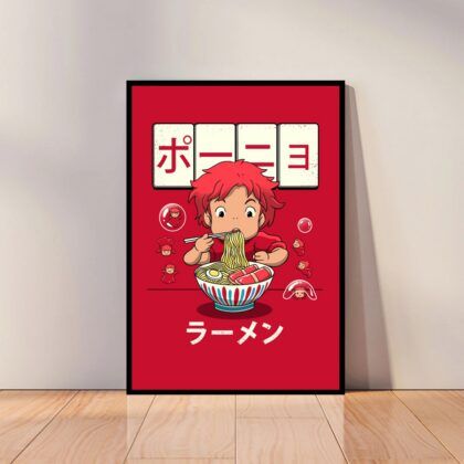 Ponyo Japan Anime Poster Canvas Wall Art Home Decor (No Frame)