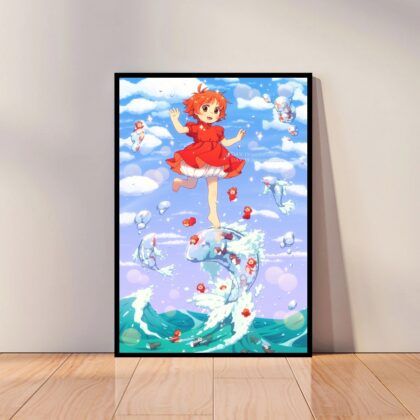 Ponyo Japan Anime Poster Canvas Wall Art Home Decor (No Frame)
