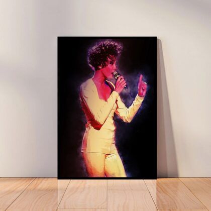 Whitney Houston Music Poster Canvas Wall Art Home Decor (No Frame)