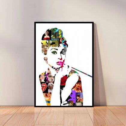 Audrey Hepburn Movie Star Poster Canvas Wall Art Home Decor (No Frame)