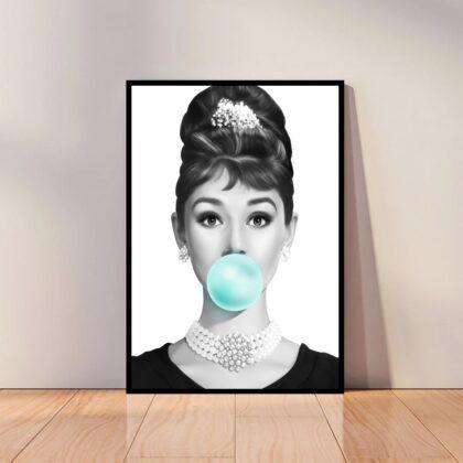 Audrey Hepburn Movie Star Poster Canvas Wall Art Home Decor (No Frame)