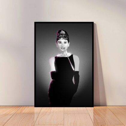 Audrey Hepburn Movie Star Poster Canvas Wall Art Home Decor (No Frame)