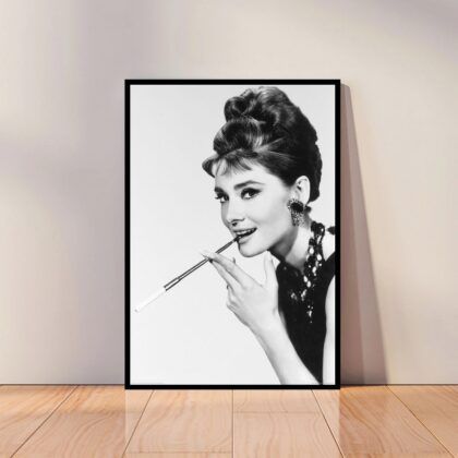 Audrey Hepburn Movie Star Poster Canvas Wall Art Home Decor (No Frame)