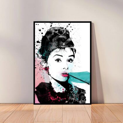 Audrey Hepburn Movie Star Poster Canvas Wall Art Home Decor (No Frame)