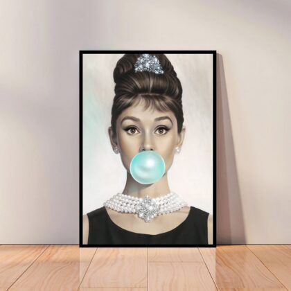 Audrey Hepburn Movie Star Poster Canvas Wall Art Home Decor (No Frame)