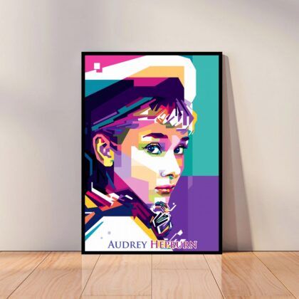 Audrey Hepburn Movie Star Poster Canvas Wall Art Home Decor (No Frame)