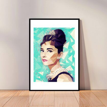 Audrey Hepburn Movie Star Poster Canvas Wall Art Home Decor (No Frame)