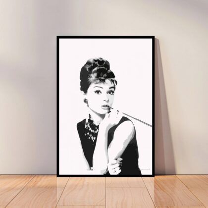 Audrey Hepburn Movie Star Poster Canvas Wall Art Home Decor (No Frame)
