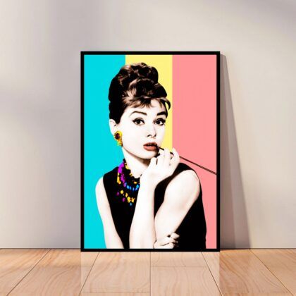 Audrey Hepburn Movie Star Poster Canvas Wall Art Home Decor (No Frame)