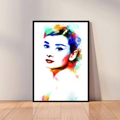 Audrey Hepburn Movie Star Poster Canvas Wall Art Home Decor (No Frame)