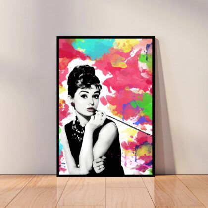 Audrey Hepburn Movie Star Poster Canvas Wall Art Home Decor (No Frame)