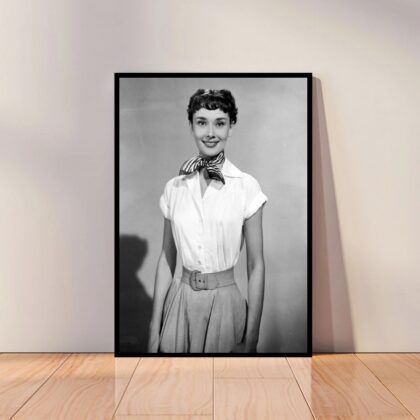 Audrey Hepburn Movie Star Poster Canvas Wall Art Home Decor (No Frame)