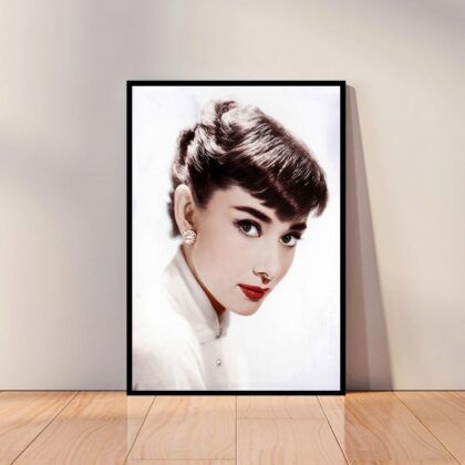 Audrey Hepburn Movie Star Poster Canvas Wall Art Home Decor (No Frame)