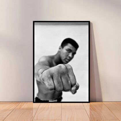 Muhammad Ali Fighting Poster Canvas Wall Art Home Decor (No Frame)