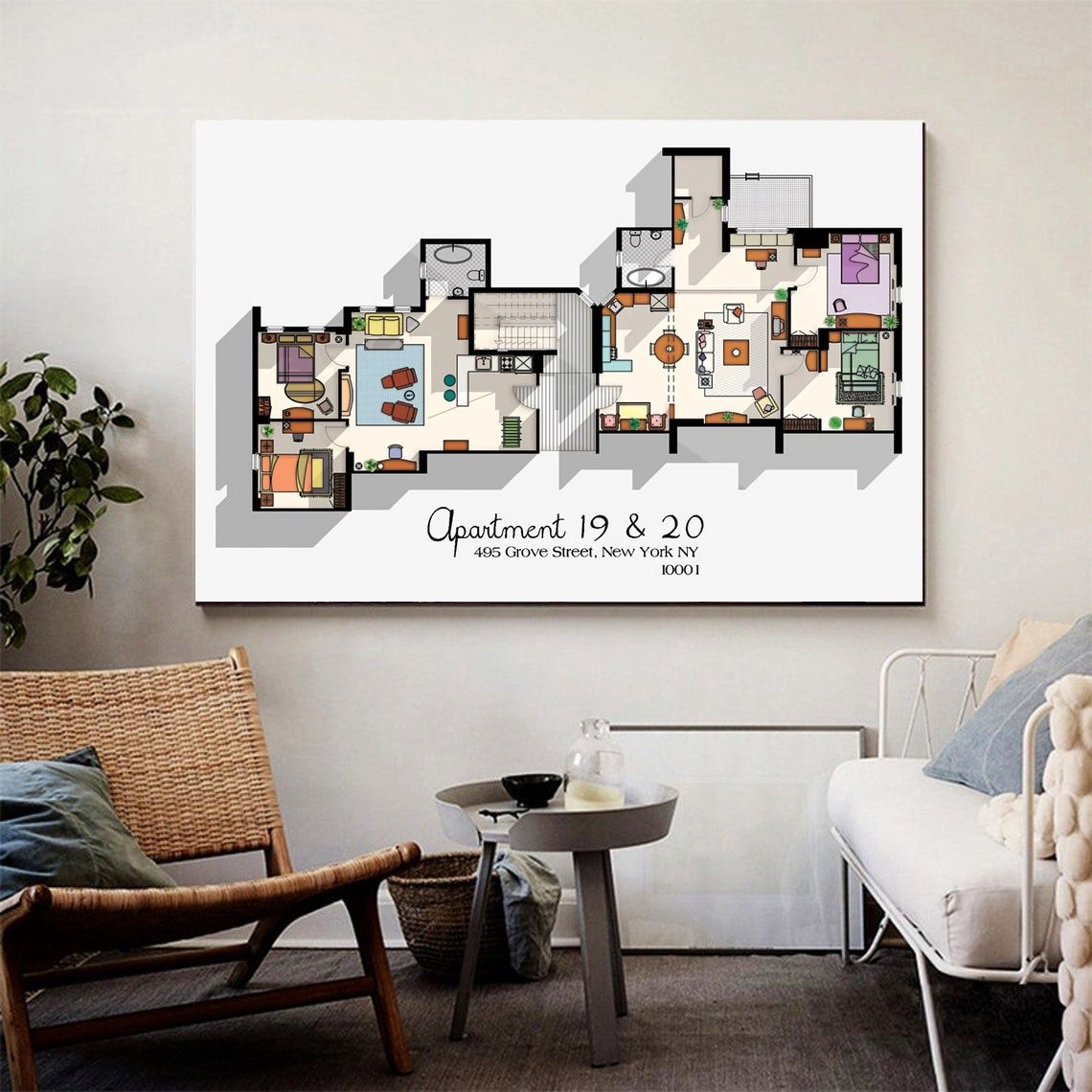 Friends TV Show Poster Canvas Wall Art Home Decor (No Frame) - Image 3