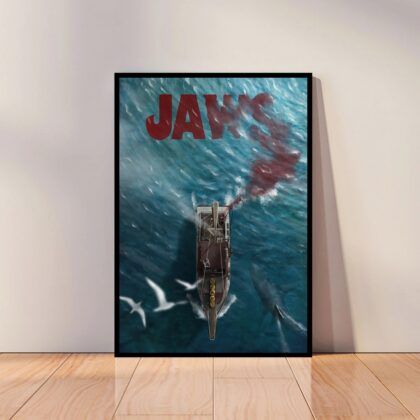 Jaws Movie Poster Canvas Wall Art Home Decor (No Frame)