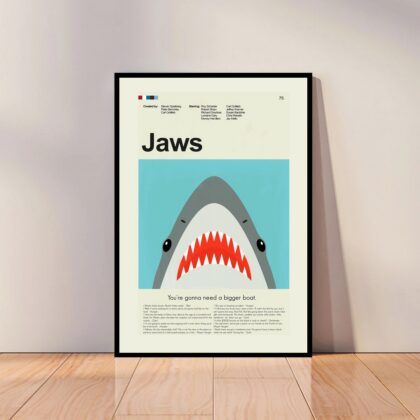 Jaws Movie Poster Canvas Wall Art Home Decor (No Frame)