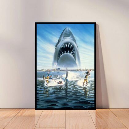 Jaws Movie Poster Canvas Wall Art Home Decor (No Frame)