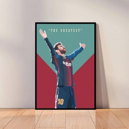 Lionel Messi Football Poster Canvas Wall Art Home Decor (No Frame)