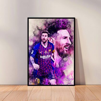 Lionel Messi Football Poster Canvas Wall Art Home Decor (No Frame)