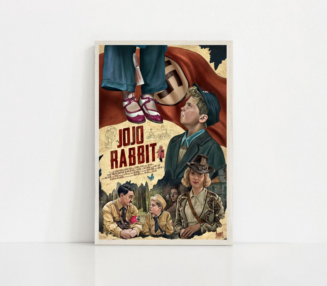 JoJo Rabbit MOVIE Poster Canvas Wall Art Home Decor (No Frame) - Image 2