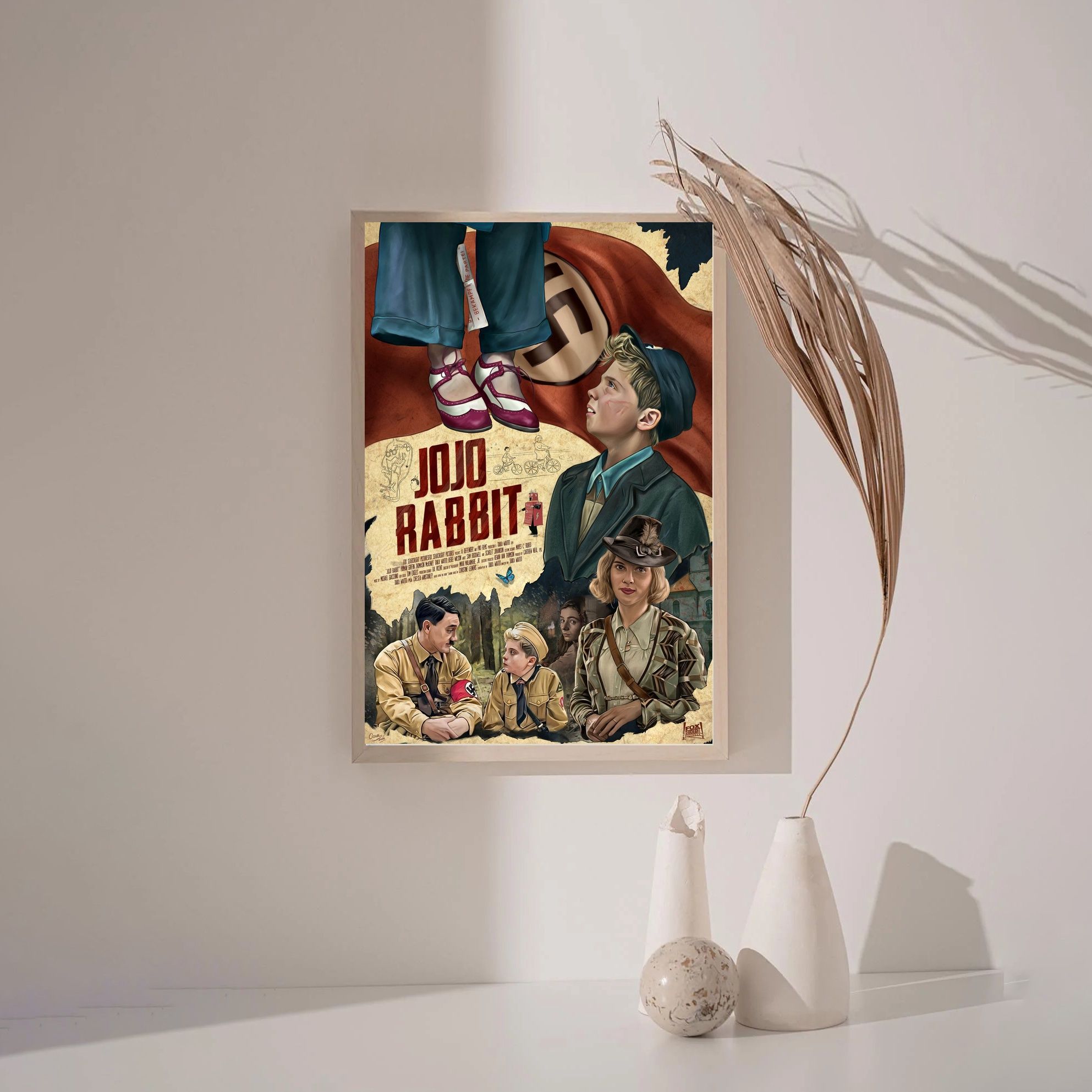 JoJo Rabbit MOVIE Poster Canvas Wall Art Home Decor (No Frame)
