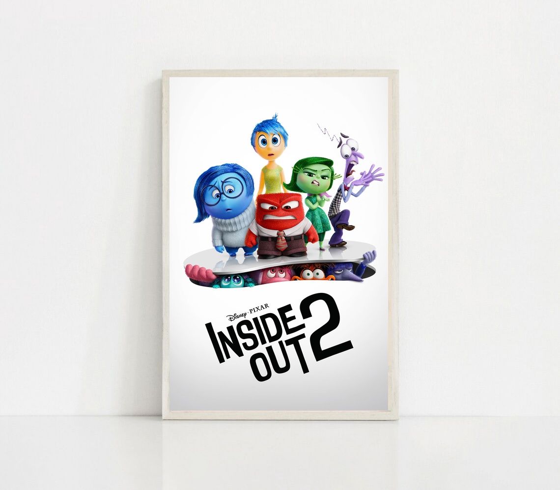 Inside Out 2 MOVIE Poster Canvas Wall Art Home Decor (No Frame)