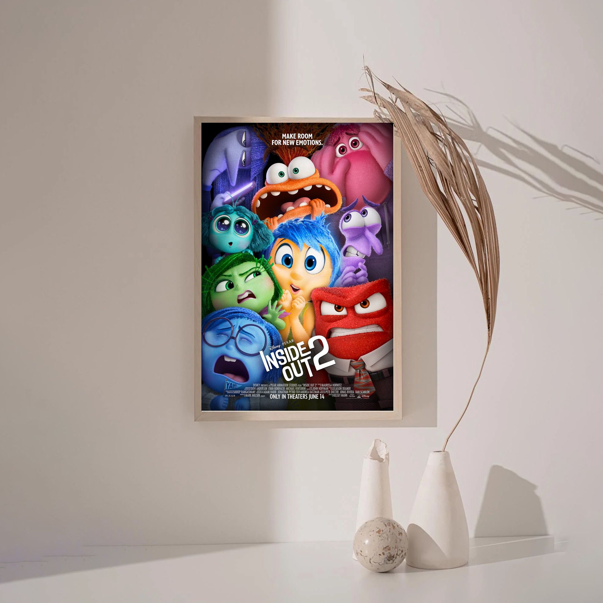 Inside Out 2 MOVIE Poster Canvas Wall Art Home Decor (No Frame) - Image 3