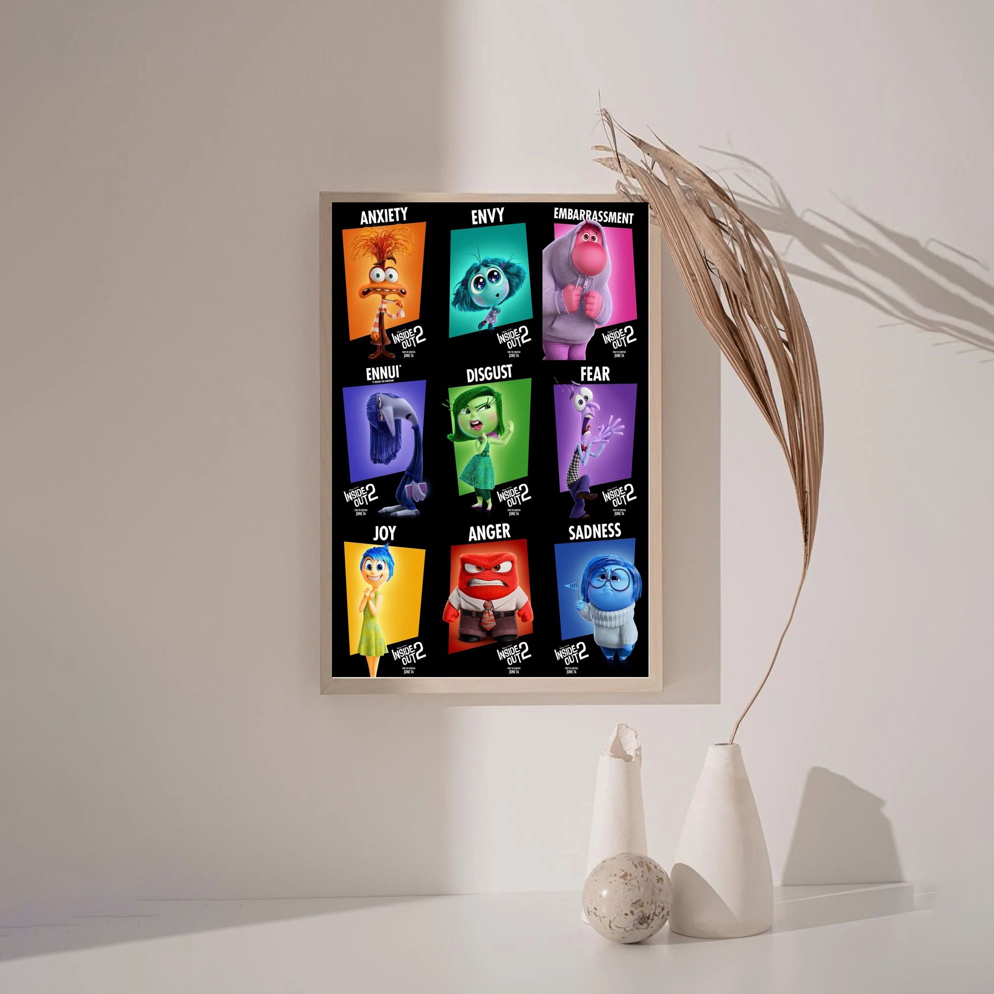 Inside Out 2 MOVIE Poster Canvas Wall Art Home Decor (No Frame) - Image 3