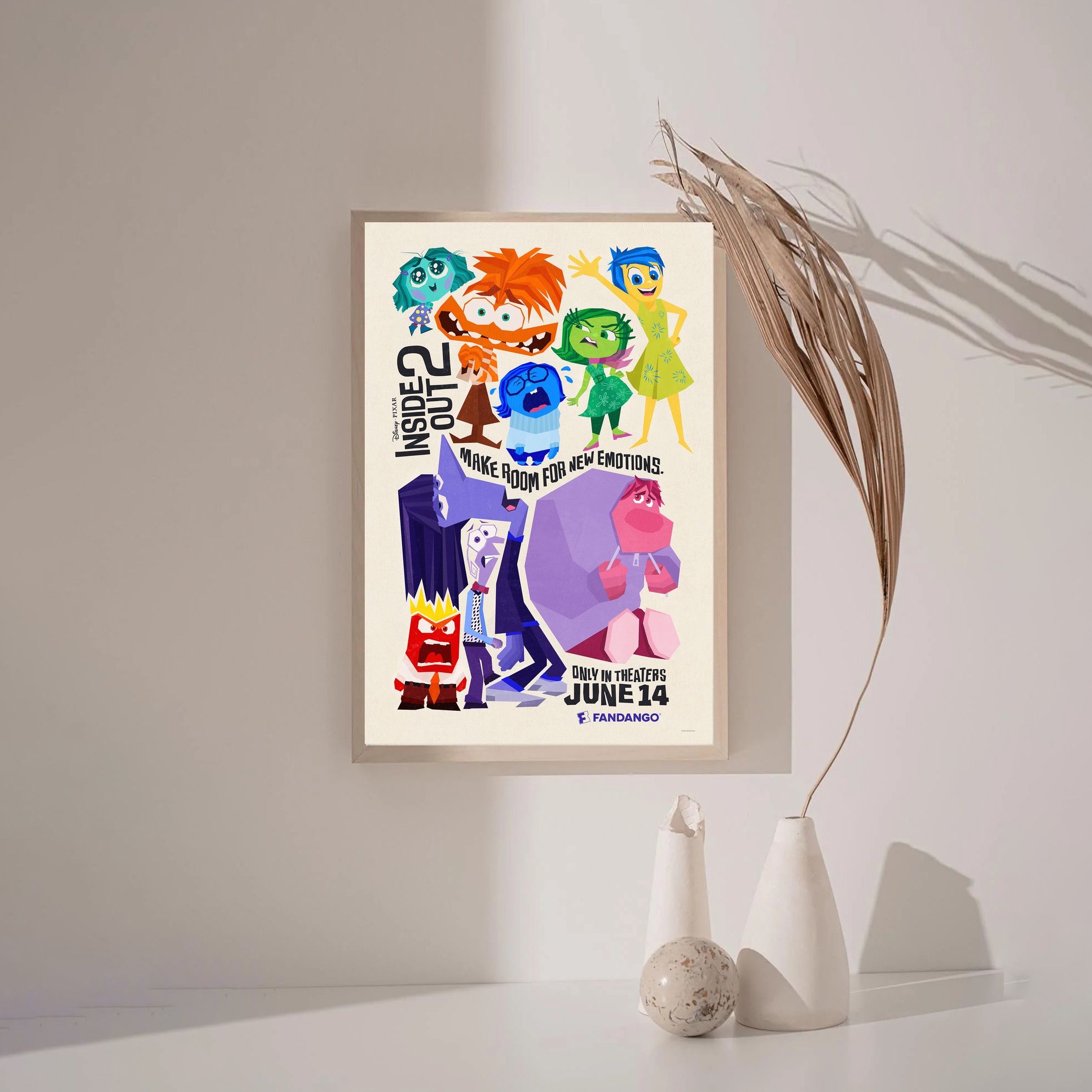 Inside Out 2 MOVIE Poster Canvas Wall Art Home Decor (No Frame) - Image 3