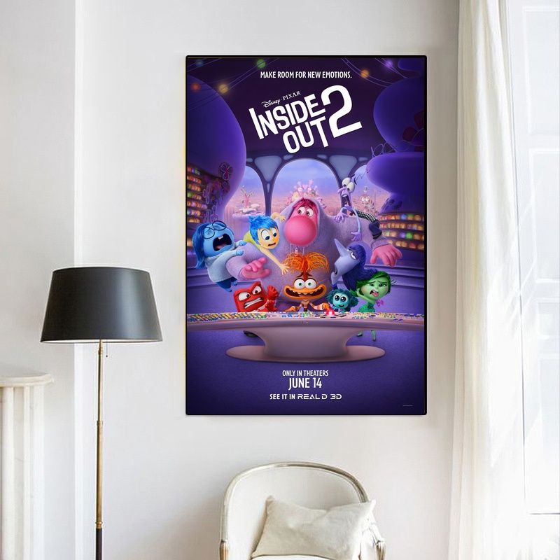 Inside Out 2 MOVIE Poster Canvas Wall Art Home Decor (No Frame) - Image 4