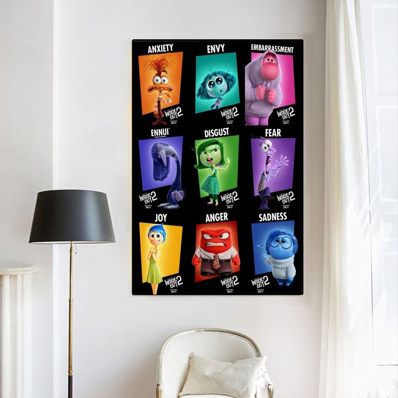 Inside Out 2 MOVIE Poster Canvas Wall Art Home Decor (No Frame) - Image 4