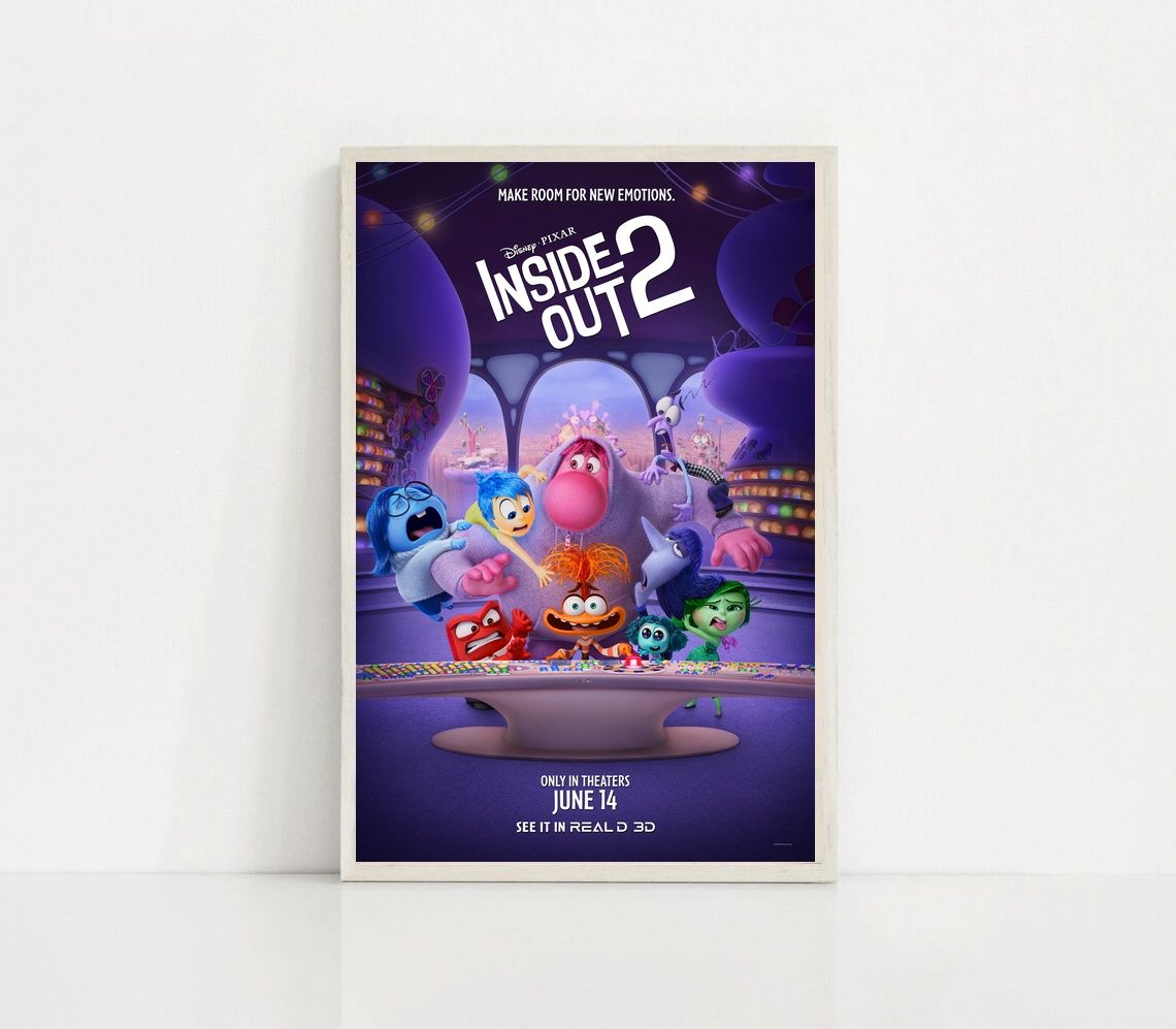 Inside Out 2 MOVIE Poster Canvas Wall Art Home Decor (No Frame) - Image 2