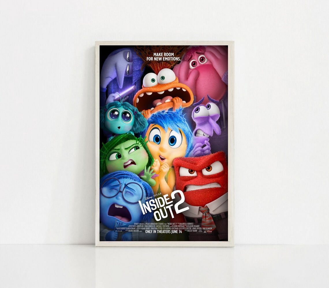 Inside Out 2 MOVIE Poster Canvas Wall Art Home Decor (No Frame)