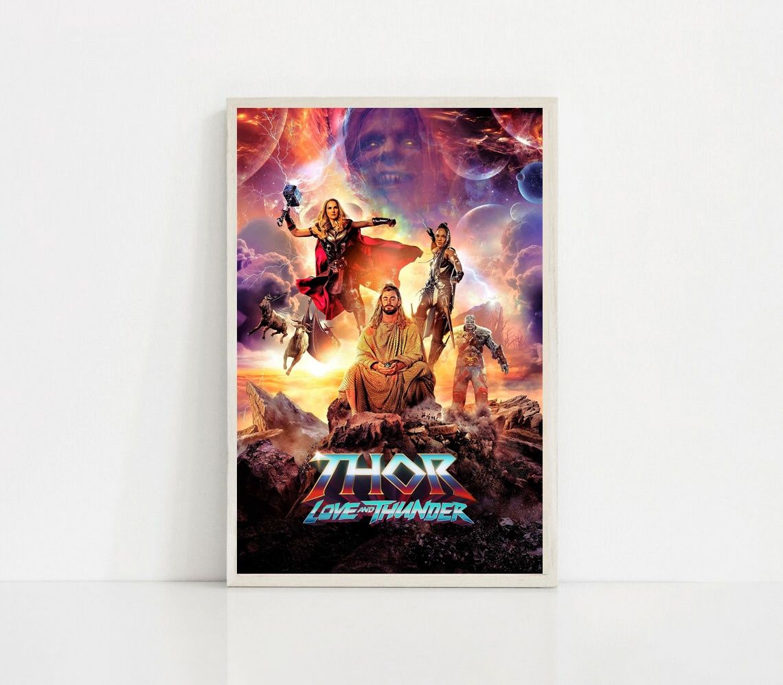 Thor Love and Thunder MOVIE Poster Canvas Wall Art Home Decor (No Frame) - Image 2