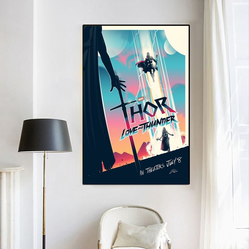Thor Love and Thunder MOVIE Poster Canvas Wall Art Home Decor (No Frame) - Image 4