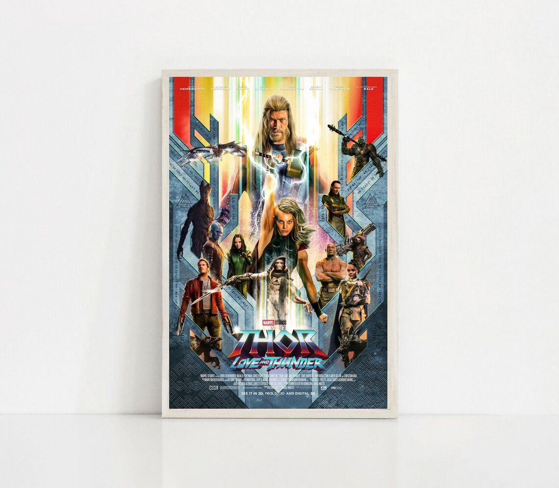 Thor Love and Thunder MOVIE Poster Canvas Wall Art Home Decor (No Frame) - Image 2