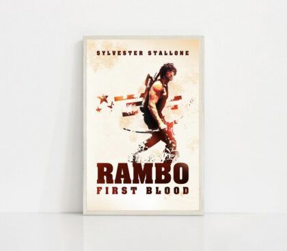 First Blood MOVIE Poster Canvas Wall Art Home Decor (No Frame)