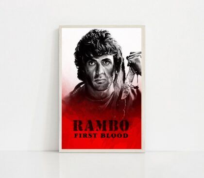 First Blood MOVIE Poster Canvas Wall Art Home Decor (No Frame)