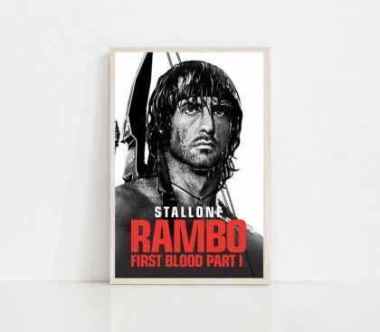 First Blood MOVIE Poster Canvas Wall Art Home Decor (No Frame)