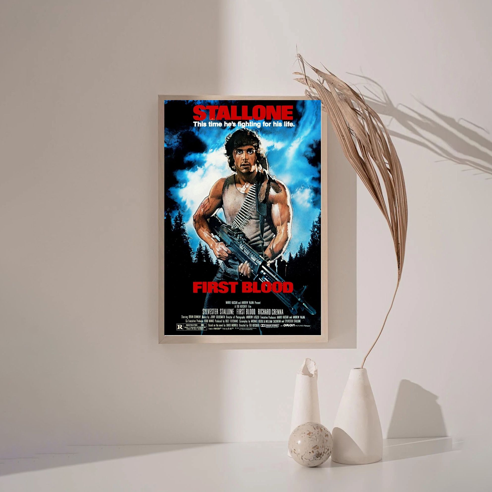 First Blood MOVIE Poster Canvas Wall Art Home Decor (No Frame) - Image 3