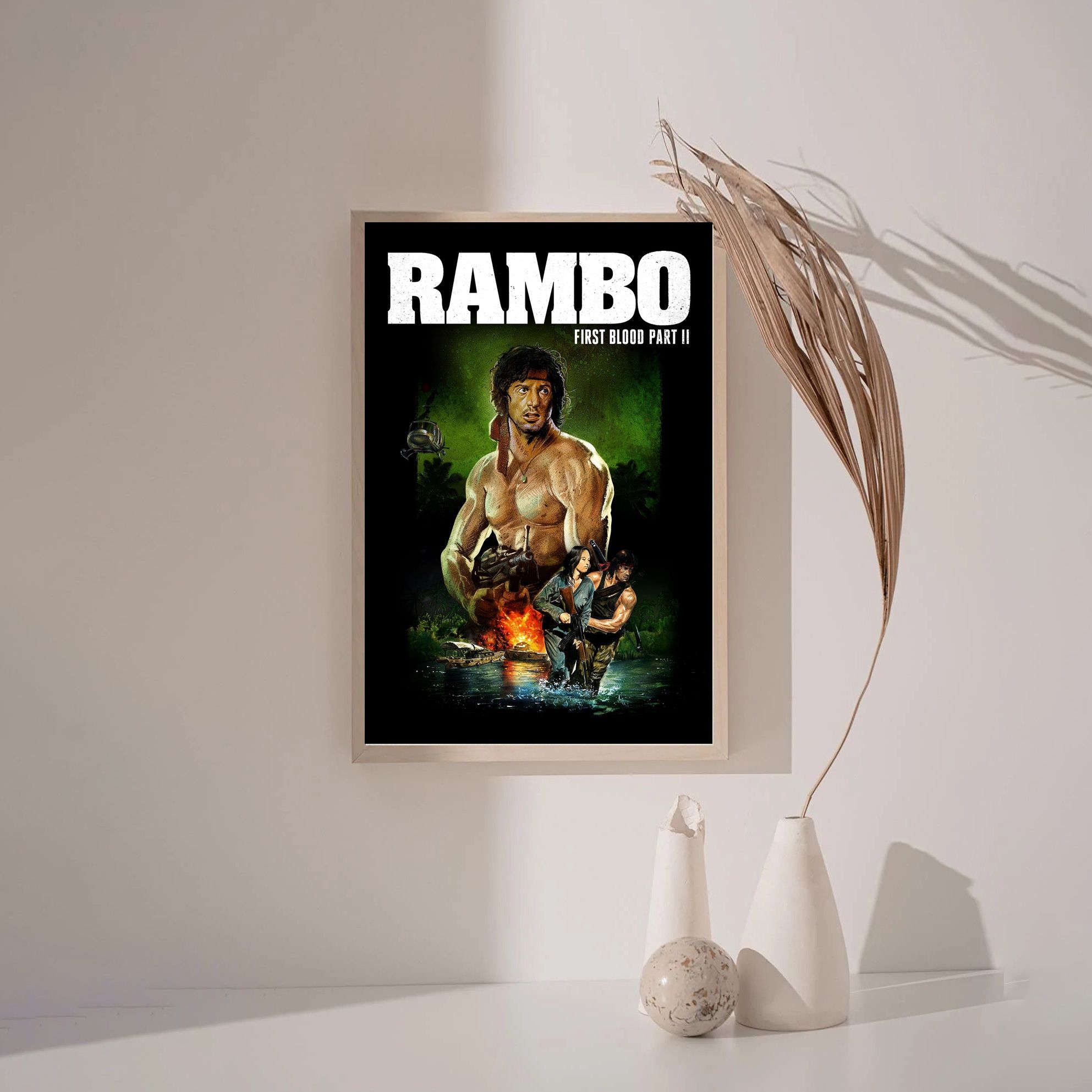 First Blood MOVIE Poster Canvas Wall Art Home Decor (No Frame) - Image 3