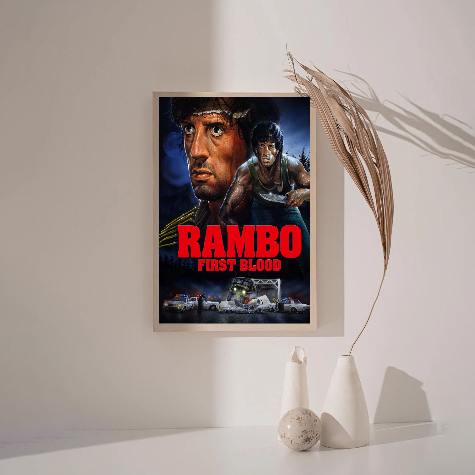 First Blood MOVIE Poster Canvas Wall Art Home Decor (No Frame) - Image 3