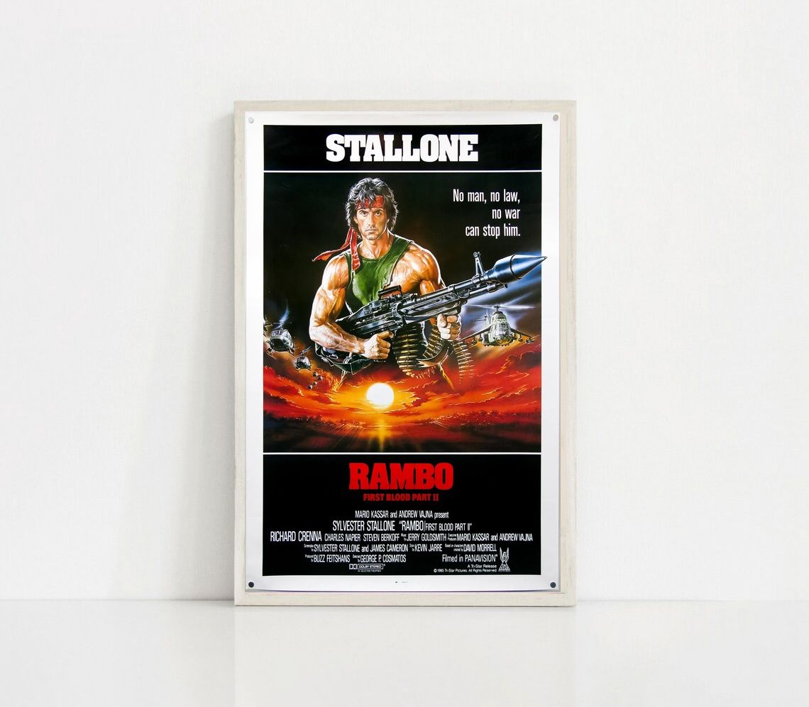 First Blood MOVIE Poster Canvas Wall Art Home Decor (No Frame)