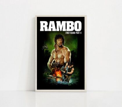 First Blood MOVIE Poster Canvas Wall Art Home Decor (No Frame)