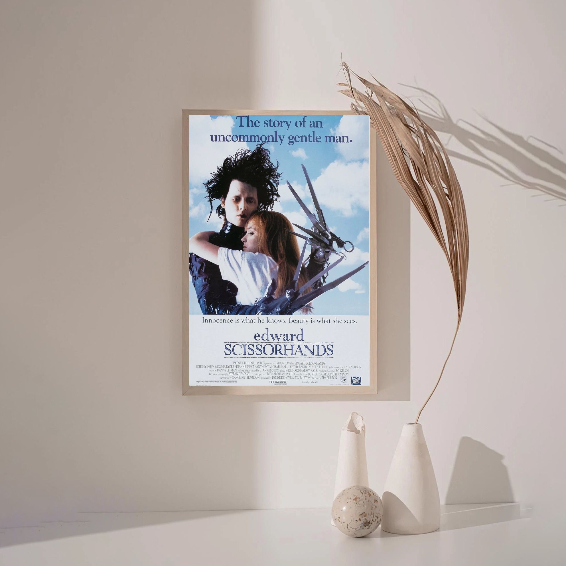 Edward Scissorhands 1990 MOVIE Poster Canvas Wall Art Home Decor (No Frame)