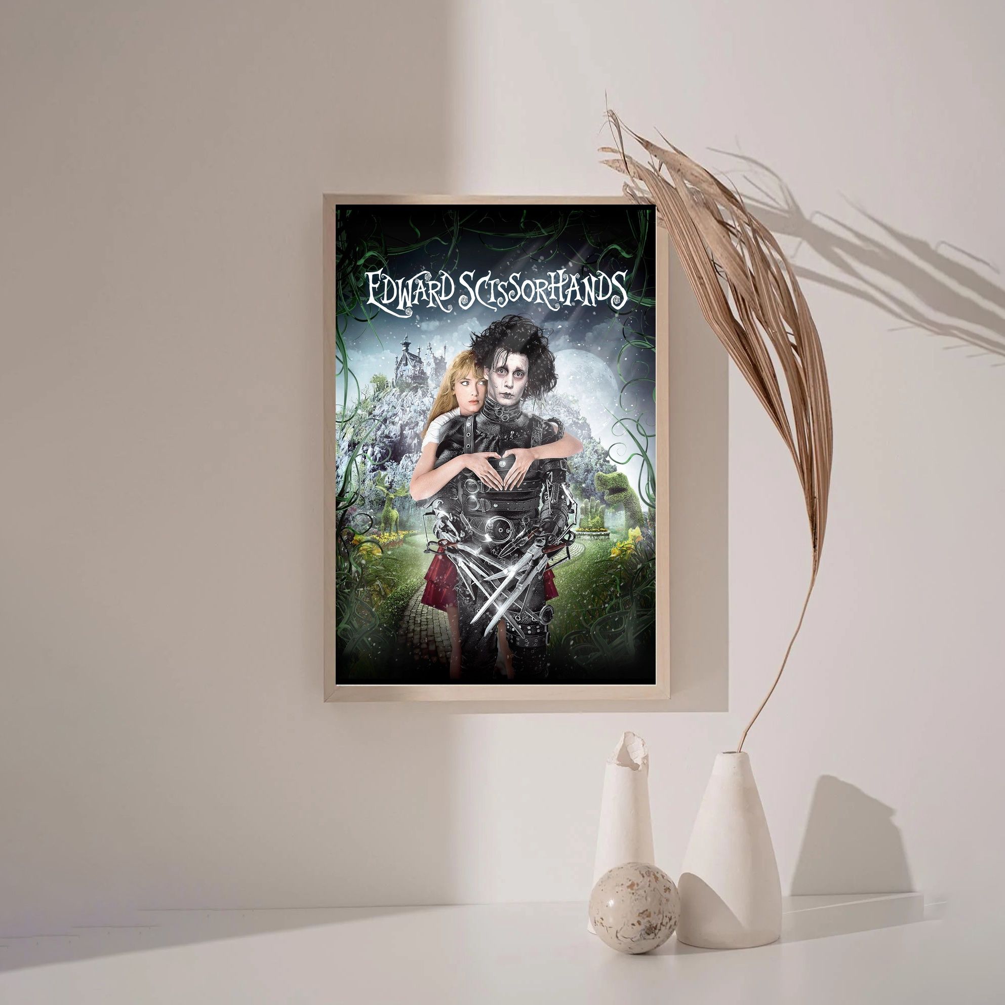 Edward Scissorhands 1990 MOVIE Poster Canvas Wall Art Home Decor (No Frame) - Image 3