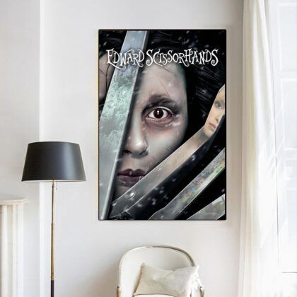 Edward Scissorhands 1990 MOVIE Poster Canvas Wall Art Home Decor (No Frame)