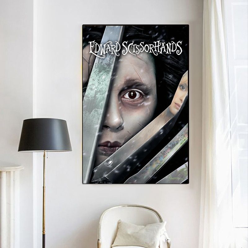 Edward Scissorhands 1990 MOVIE Poster Canvas Wall Art Home Decor (No Frame)